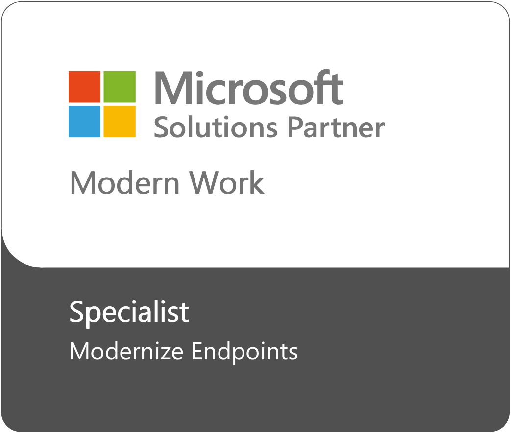 Microsoft Solutions Partner, Modern Work. Specialist: Modernize Endpoints