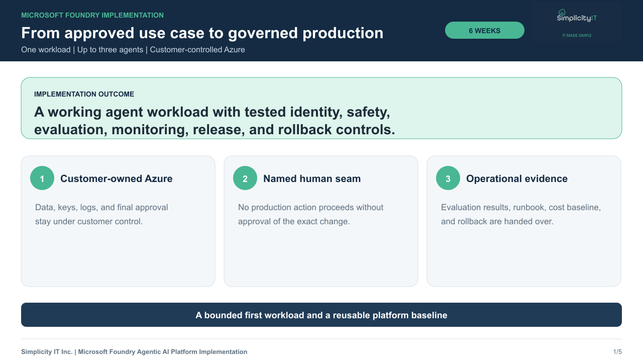 Synthetic governed Microsoft Foundry outcome artifact.